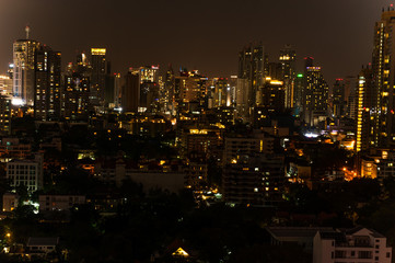 Bangkok, Thailande, vue coucher soleil capitale