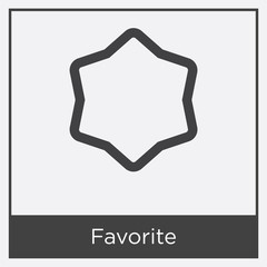 Favorite icon isolated on white background