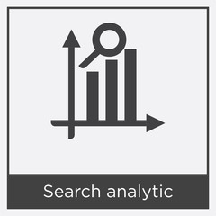 Search analytic icon isolated on white background