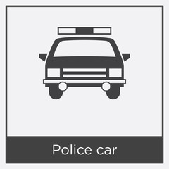 Police car icon isolated on white background