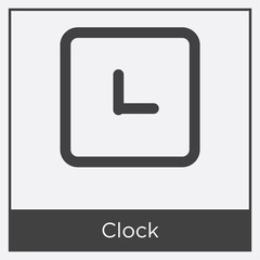 Clock icon isolated on white background
