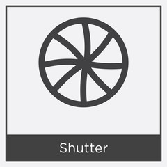 Shutter icon isolated on white background