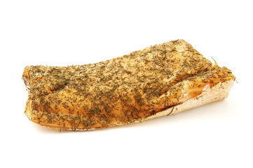 Smoked salmon fillet with dill