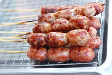 grilled sausage asia delicious at street food