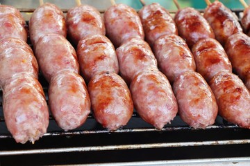 grilled sausage asia delicious at street food