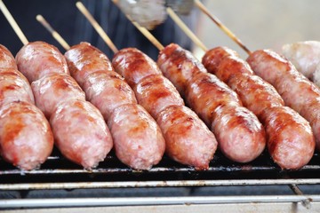 grilled sausage asia delicious at street food
