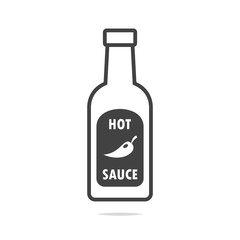 Fototapeta na wymiar Hot sauce bottle icon vector