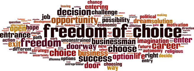 Freedom of choice word cloud © laufer