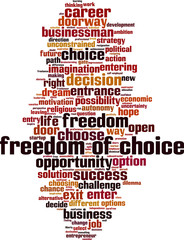 Freedom of choice word cloud
