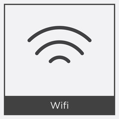 Wifi icon isolated on white background