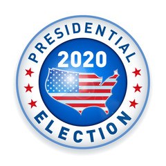 2020 United States of America Presidential Election Button - Vector EPS10