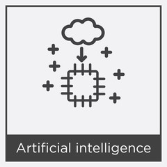 Artificial intelligence icon isolated on white background