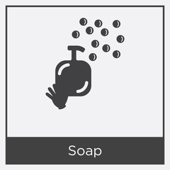 Soap icon isolated on white background