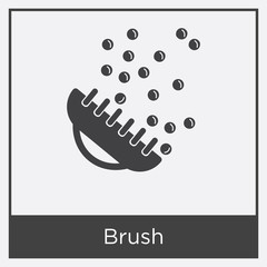 Brush icon isolated on white background
