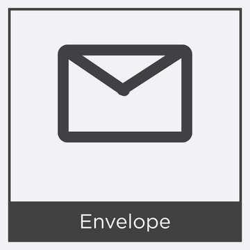 Envelope icon isolated on white background