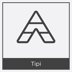 Tipi icon isolated on white background