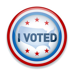 2020 United States of America Presidential Election Button - Vector EPS10