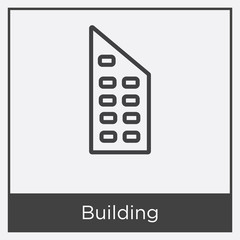 Building icon isolated on white background