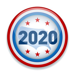 2020 United States of America Presidential Election Button - Vector EPS10