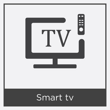 Smart tv icon isolated on white background