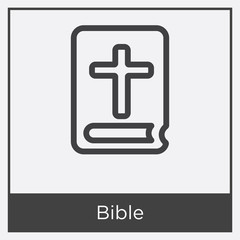 Obraz premium Bible icon isolated on white background