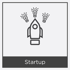 Startup icon isolated on white background