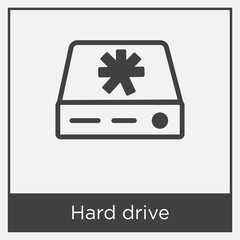Obraz premium Hard drive icon isolated on white background