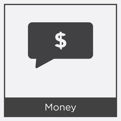 Money icon isolated on white background