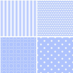 Vintage different vector seamless patterns.