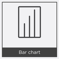 Bar chart icon isolated on white background