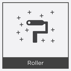 Roller icon isolated on white background