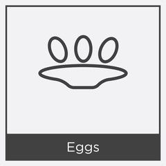 Eggs icon isolated on white background