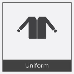 Uniform icon isolated on white background