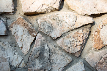 Close up of natural stone wall. Stone wall texture 