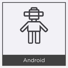 Android icon isolated on white background