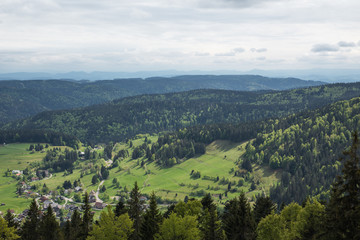 Black forest germany, view from Hochkopf 1263m Todtmoos, Präg