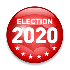 2020 United States of America Presidential Election Button - Vector Illustration.