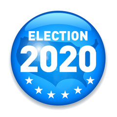 2020 United States of America Presidential Election Button - Vector illustration.
