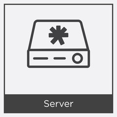 Server icon isolated on white background