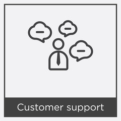 Customer support icon isolated on white background