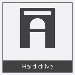 Hard drive icon isolated on white background