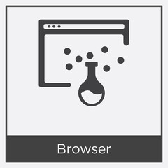 Browser icon isolated on white background