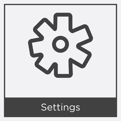 Settings icon isolated on white background