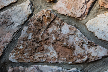 Close up of natural stone wall. Stone wall texture 