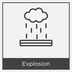 Explosion icon isolated on white background