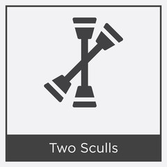 Two Sculls icon isolated on white background