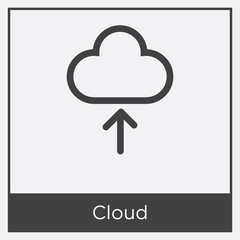 Cloud icon isolated on white background