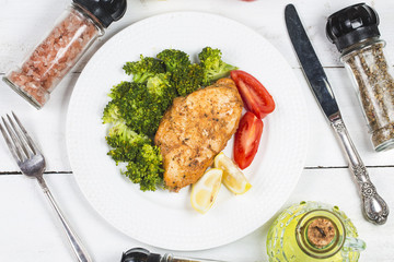 a dish of chicken breast