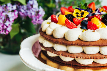 delicious and beautiful dessert for a family bakery