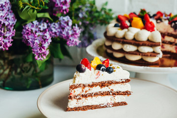 delicious and beautiful dessert for a family bakery